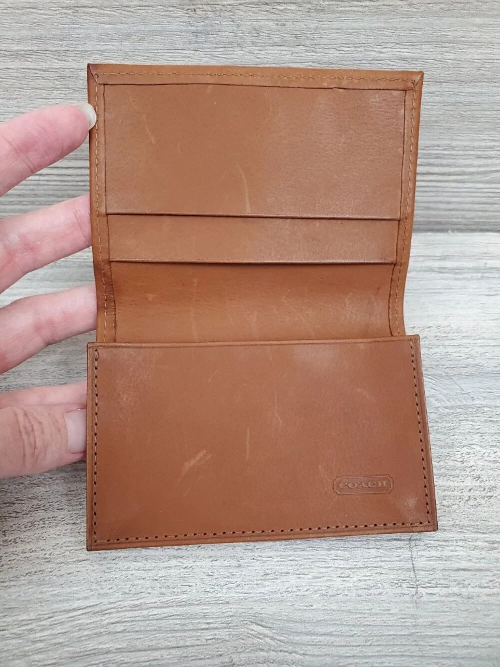 Coach vintage 90s leather card case